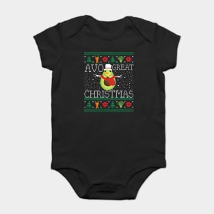 Christmas Vegan Avocado Vegetarian Ugly Christmas Xmas Baby Bodysuit